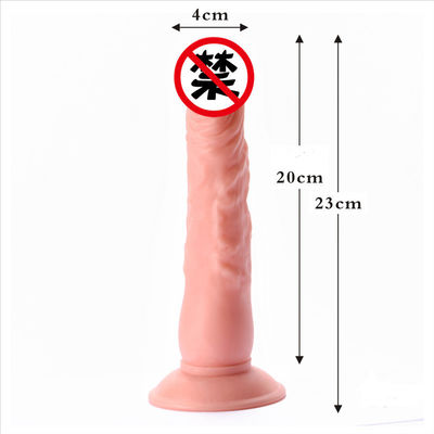 IPX6 40mm Realistic Silicone Penis Clitoral Stimulation Toys For Woman
